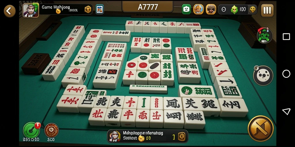 Tampilan permainan Mahjong yang menarik dari A7777.