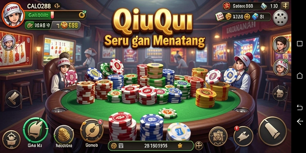 Tampilan gameplay QiuQiu yang menarik dan interaktif.
