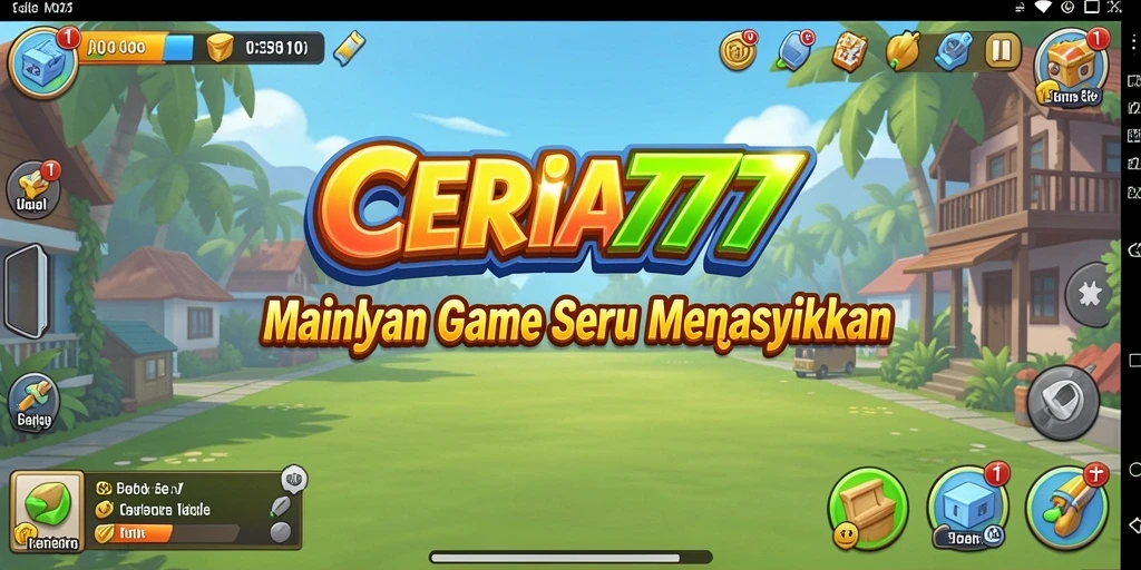 Tampilan gameplay CERIA777 yang ceria dan menjanjikan.