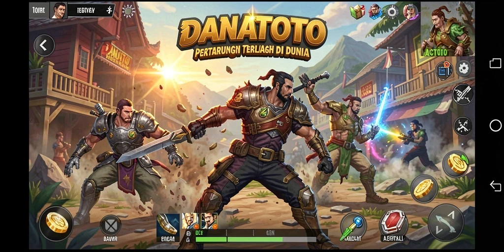 Gameplay menegangkan di arena pertarungan DANATOTO.