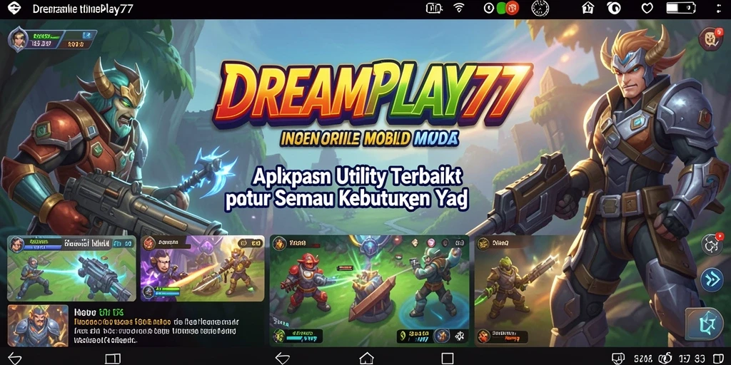Tampilan antarmuka pengguna dari aplikasi Utility DREAMPLAY77.