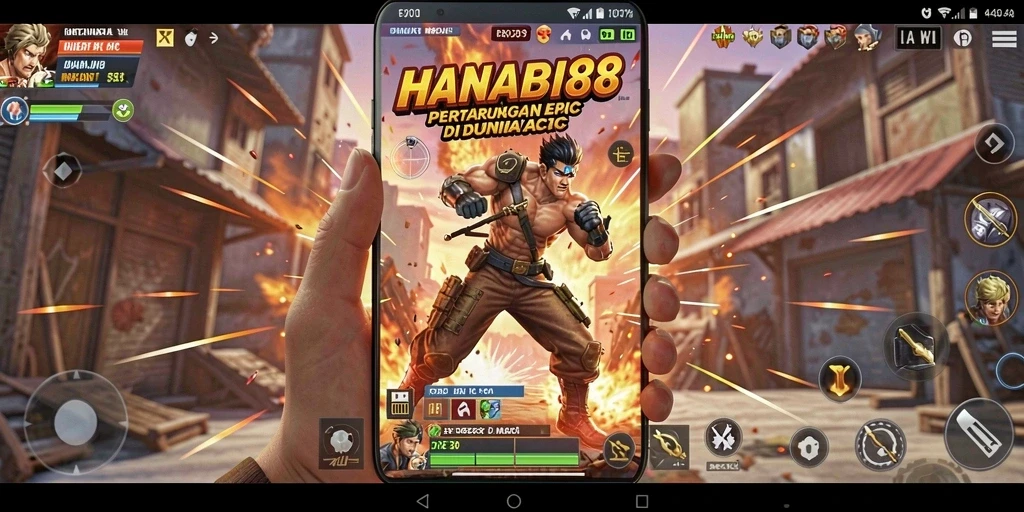 Tampilan gameplay mengasyikkan dari HANABI88 dengan aksi pertarungan yang seru.