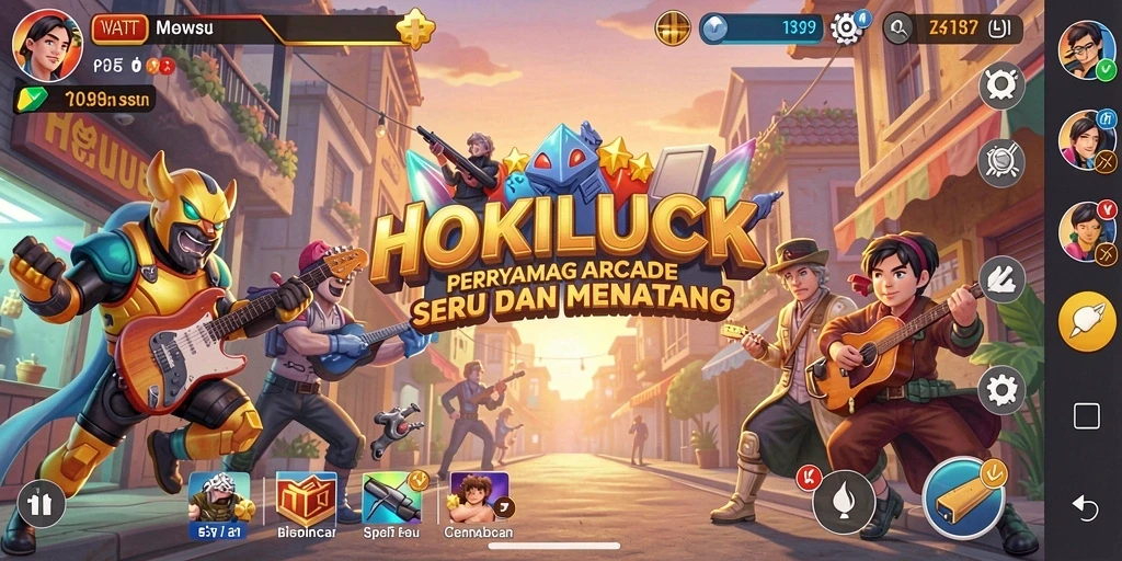 Tampilan seru gameplay HOKILUCK yang menantang dan penuh aksi.