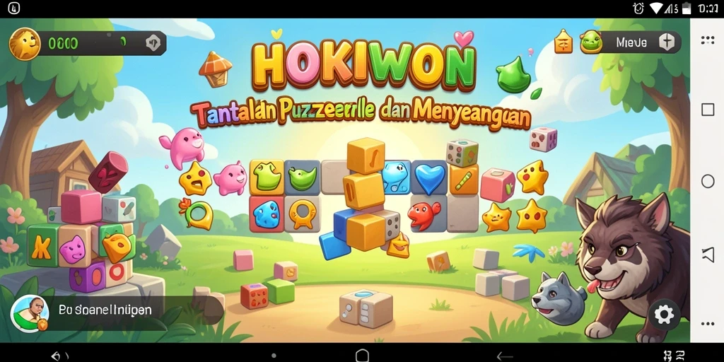 Tampilan gameplay HOKIWON yang menantang dan seru.