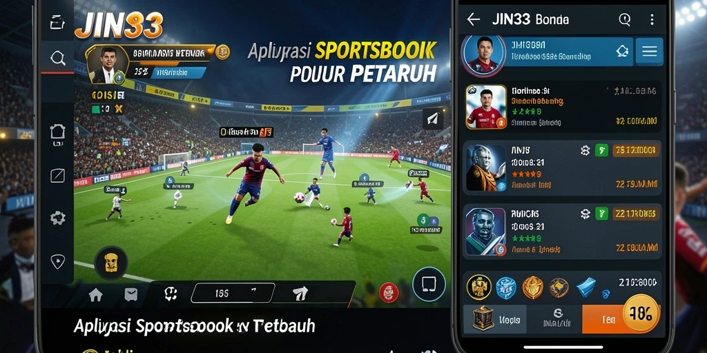 Tampilan menarik dan rinci dari aplikasi JIN33 saat bermain Sportsbook.
