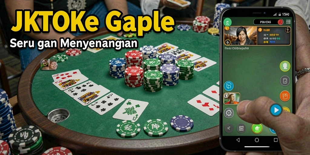 Screenshot gameplay JKTOK menampilkan aksi seru bermain Gaple.
