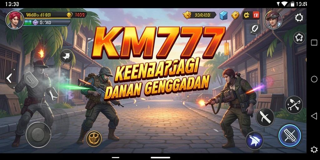 Tampilan gameplay KM777 yang menarik dengan strategi yang mendebarkan.