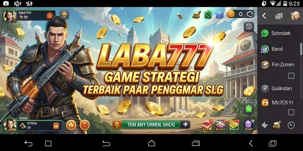 Tampilan gameplay menarik dari LABA777 yang menampilkan strategi SLG.