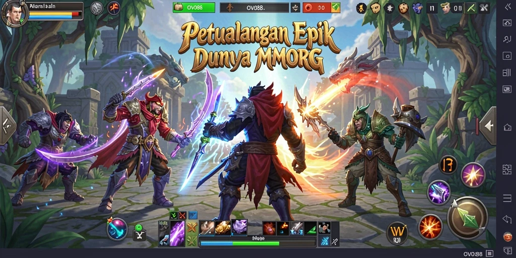 Tampilan utama gameplay OVO88 yang menarik dan dinamis.