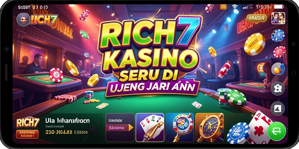 Screenshot menunjukkan pemain menikmati permainan kasino yang mendebarkan.
