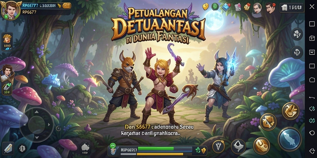Tampilan menarik dengan gameplay seru dalam dunia petualangan.