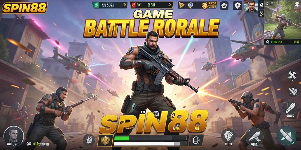 Gameplay menegangkan SPIN88 dengan aksi Battle Royale yang seru.