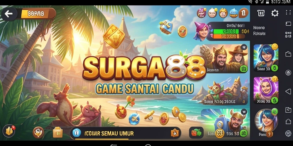 Tampilan gameplay menarik dari SURGA88 dengan elemen yang cerah.
