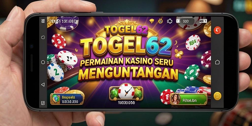 Tampilan gameplay yang menegangkan dari TOGEL62 di aplikasi Kasino.