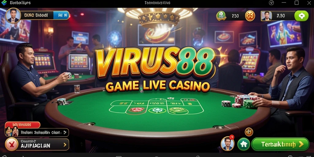 Tampilan gameplay menarik dari VIRUS88 Live Casino.