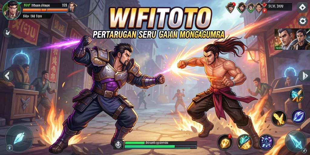 Screenshot gameplay WIFITOTO dengan pertarungan mendebarkan.