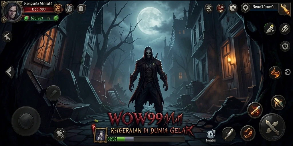 Tampilan mencekam dari gameplay WOW99 yang menakutkan.