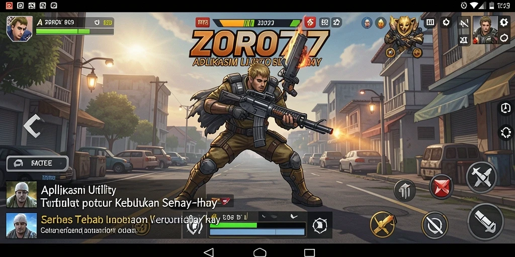 Tampilan interface utama ZORO77 yang menarik dan fungsional.